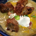 potato soup w/croutons